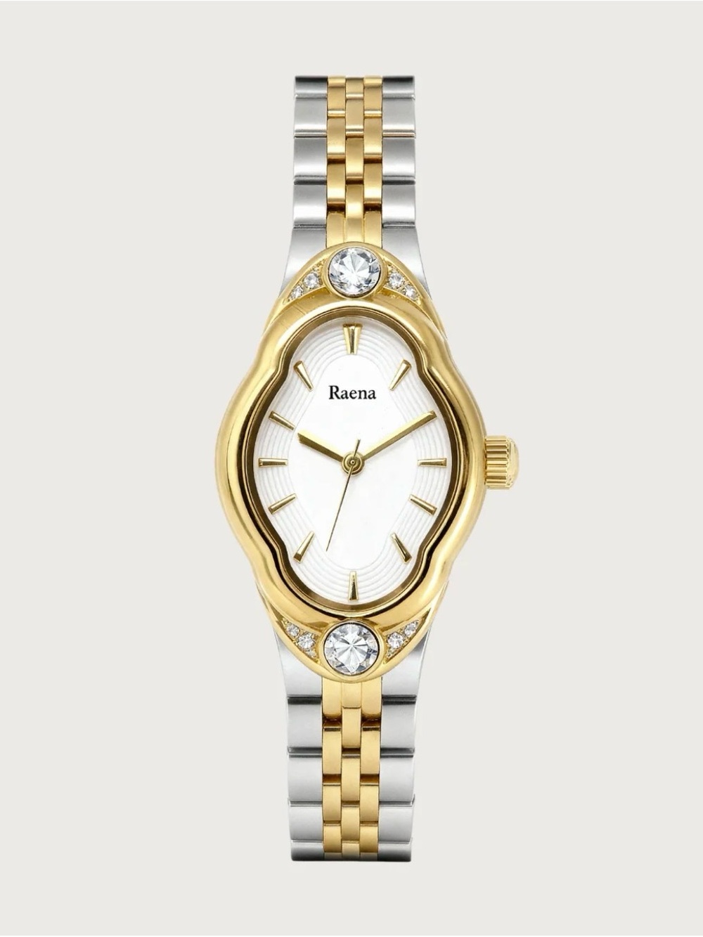 RAEN Women's Two-Tone Gold & Silver Crystal Accent Bracelet Watch